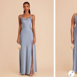 Dusty blue bridesmaid dress